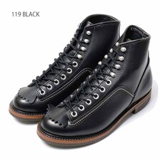 LONE WOLF BOOTS CAT'S PAW SOLE "CARPENTER" BLACK F01615画像