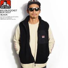 BEN DAVIS NYLON POCKET BOA VEST -BLACK- M-9780065画像