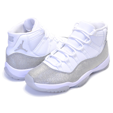 NIKE WMNS AIR JORDAN 11 RETRO white/metallic silver AR0715-100画像