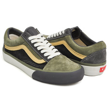 VANS VAULT OLD SKOOL VLT LX (SUEDE / LEATHER) SHALE / STONE GRAY VN0A4BVFVYM画像