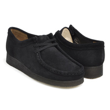 Clarks WALLABEE BLACK SUEDE (WOMENS) 26101112画像