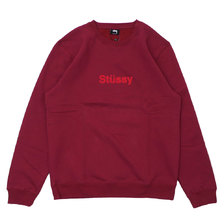 STUSSY WELD APP CREW WINE画像