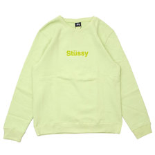 STUSSY WELD APP CREW PALE GREEN画像