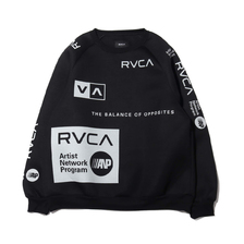 RVCA ALL OVER RVCA CREW BLACK AJ042005-BLK画像
