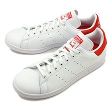 adidas Originals STAN SMITH CLOUD WHITE / CLOUD WHITE / LUSH RED EF4334画像