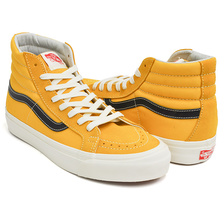 VANS VAULT OG SK8-HI LX (SUEDE / CANVAS) OLD GOLD / BLACK VN0A4BVBVZ6画像