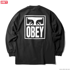 OBEY BASIC LONG SLEEVE TEE "OBEY EYES ICON" (BLACK)画像