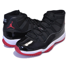 NIKE AIR JORDAN 11 RETRO BRED 2019 black-true red-white 378037-061画像
