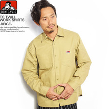 BEN DAVIS TC TWILL WORK SHIRTS -BEIGE- G-0380011画像