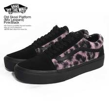 VANS Old Skool Platform (Mix Leopard) Pink/Black VN0A3B3UTRE画像