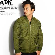 LEFLAH BACK EMBROIDERY MA-1 -KHAKI-画像