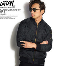 LEFLAH BACK EMBROIDERY MA-1 -BLACK-画像