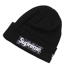 Supreme 19FW New Era Box Logo Beanie BLACK画像