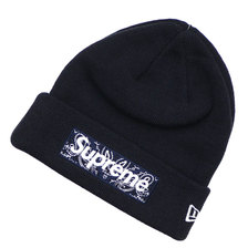 Supreme 19FW New Era Box Logo Beanie NAVY画像