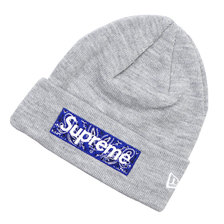 Supreme 19FW New Era Box Logo Beanie GRAY画像