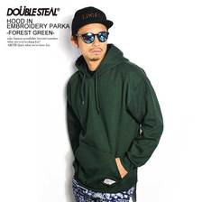 DOUBLE STEAL HOOD IN EMBROIDERY PARKA -FOREST GREEN- 995-62046画像