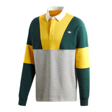 adidas RUGBY SHIRT SUPER YELLOW/MEDIUM GRAY FEATHER/GREEN NIGHT FM2213画像
