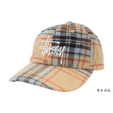 STUSSY Big Logo Plaid Low Pro Cap 131917画像