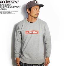 DOUBLE STEAL BOX LOGO CREWNECK SWEAT -GRAY- 984-14047画像