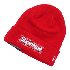 Supreme 19FW New Era Box Logo Beanie RED画像