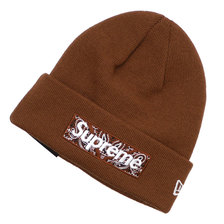 Supreme 19FW New Era Box Logo Beanie DARK BROWN画像
