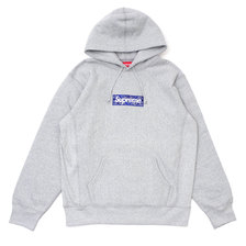 Supreme 19FW Bandana Box Logo Hooded Sweatshirt HEATHER GREY画像