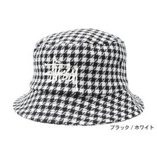STUSSY Big Logo Check Plaid Bucket Hat 132963画像