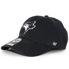 '47 Brand TORONTO BLUE JAYS CLEAN UP STRAPBACK CAP BLACK B-RGW26GWSNL-BKB画像