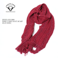 HIGHLAND2000 WOOL CABLE KNIT SCARF HL19-016SA画像
