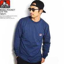 BEN DAVIS BASIC POCKET L/S TEE -NAVY- C-9780030画像
