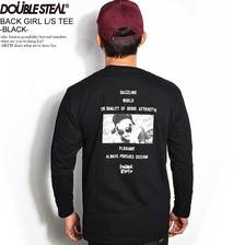 DOUBLE STEAL BACK GIRL L/S TEE -BLACK- 996-14075画像
