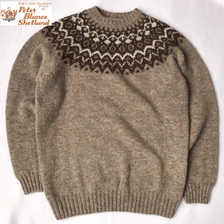 PETER BLANCE FAIRISLE YOKE BEIGE画像