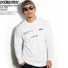 DOUBLE STEAL STANDARD FONT L/S TEE -WHITE- 996-14074画像