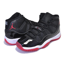 NIKE AIR JORDAN 11 RETRO (GS) BRED 2019 black/true red-white 378038-061画像