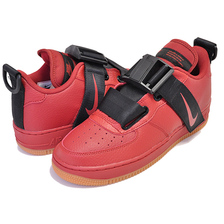 NIKE AIR FORCE 1 UTILITY (GS) dune red/dune red-black AJ6601-600画像