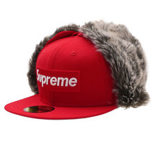 Supreme 19FW Earflap New Era RED画像