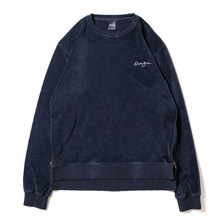 APPLEBUM Velor Side Zip Crew Neck NAVY画像