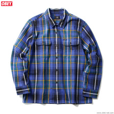 OBEY RUSSEL WOVEN (BLUE MULTI)画像