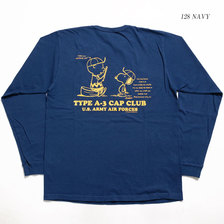 Buzz Rickson's &times; PEANUTS L/S T-SHIRT "TYPE A-3 CAP CLUB" BR68419画像