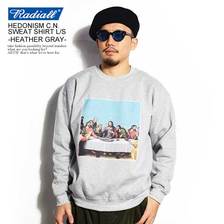 RADIALL HEDONISM C.N. SWEAT SHIRT L/S -HEATHERGRAY- RAD-19AWS-CUT02画像