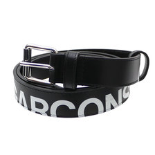 COMME des GARCONS Huge Logo Leather Belt BLACK画像