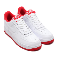 NIKE AIR FORCE 1 '07 1 WHITE/UNIVERSITY RED CD0884-101画像