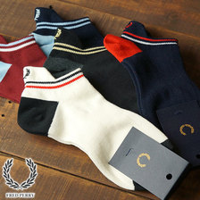 FRED PERRY TIPPED RIB ANKLE SOCKS F19938画像