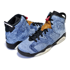 NIKE AIR JORDAN 6 RETRO (GS) WASHED DENIM washed denim/black-sail CV5489-401画像