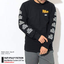 HUF &times; PULP FICTION Bad Mother Fucker L/S Tee TS01309画像