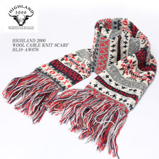 HIGHLAND2000 WOOL CABLE KNIT SCARF HL19-AW07S画像