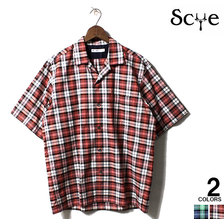 SCYE BASICS PLAID COTTON OXFORD CAMP COLLAR SHIRT 5120-31508画像