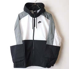 NIKE WOVEN CB HOODIE JACKET BLACK/WHITE CJ4561-010画像