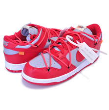 NIKE DUNK LOW LTHR OFF-WHITE university red/university red CT0856-600画像
