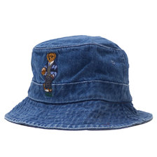 POLO RALPH LAUREN BEAR LOFT BUCKET HAT INDIGO DENIM画像